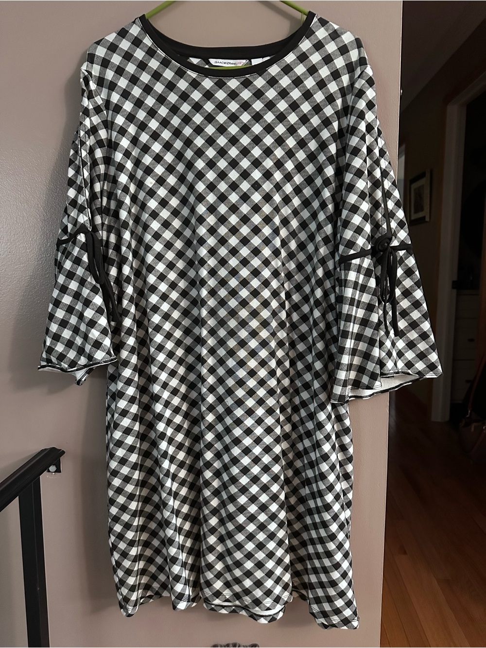 Isaac Mizrahi Black and White Gingham Shift Dress